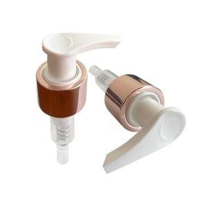 24-410 28/410 24mm 28mm aluminum rose gold color screw lock left and right lotion shampoo bottle pump 