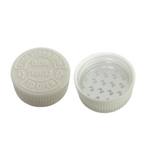 32mm 32-400 White Color CRC Child Resistance Cap with Induction Heat Seal for PET HDPE Bottle