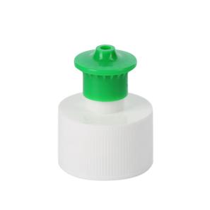 28mm 28-410 White Green Push Pull Cap