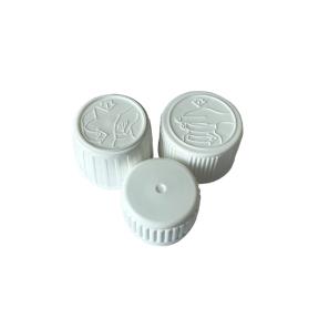 28mm white color tamper evident cap PP Tamper Proof Evident Cap and Lids Cough syrup bottle